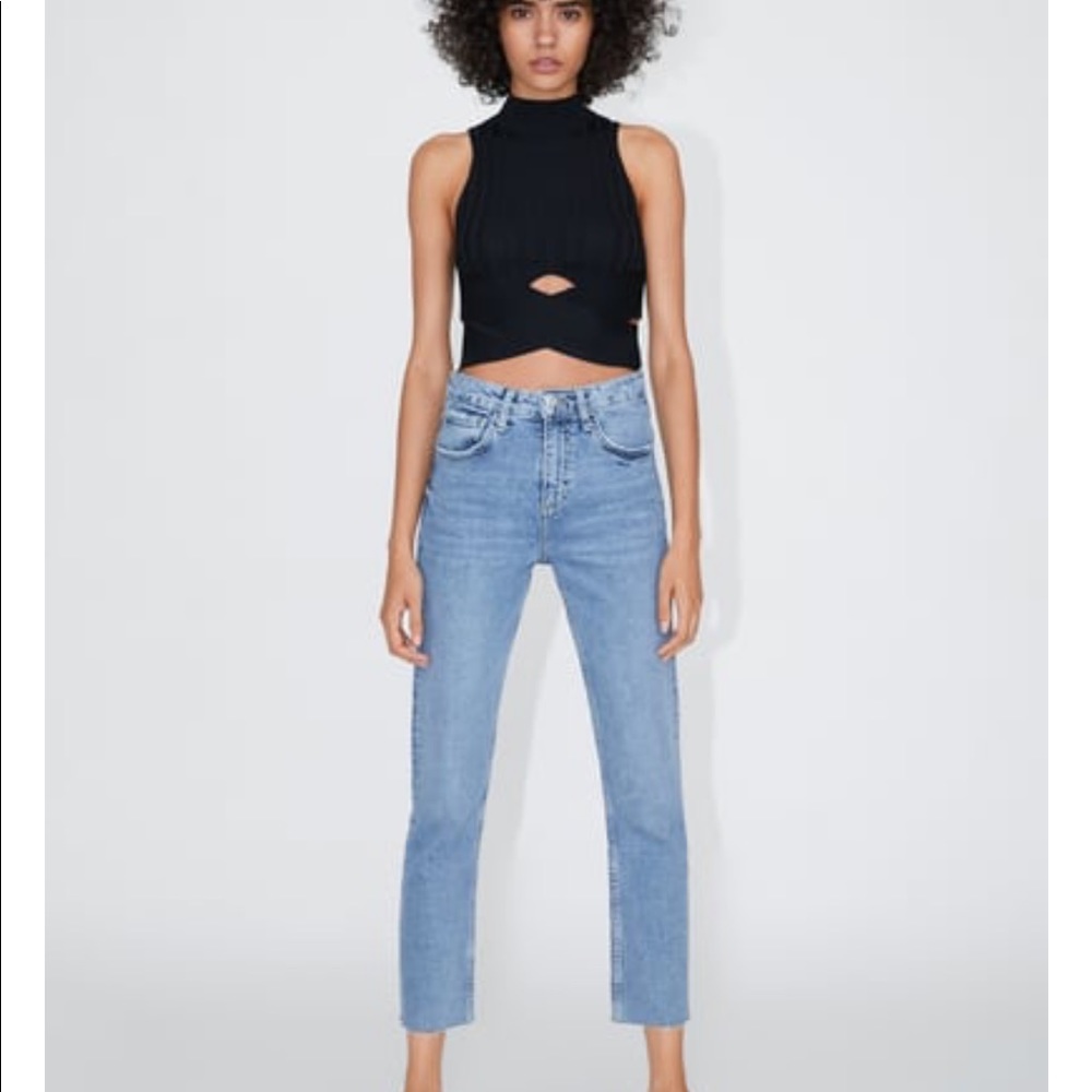 Zara high rise slim fit jeans